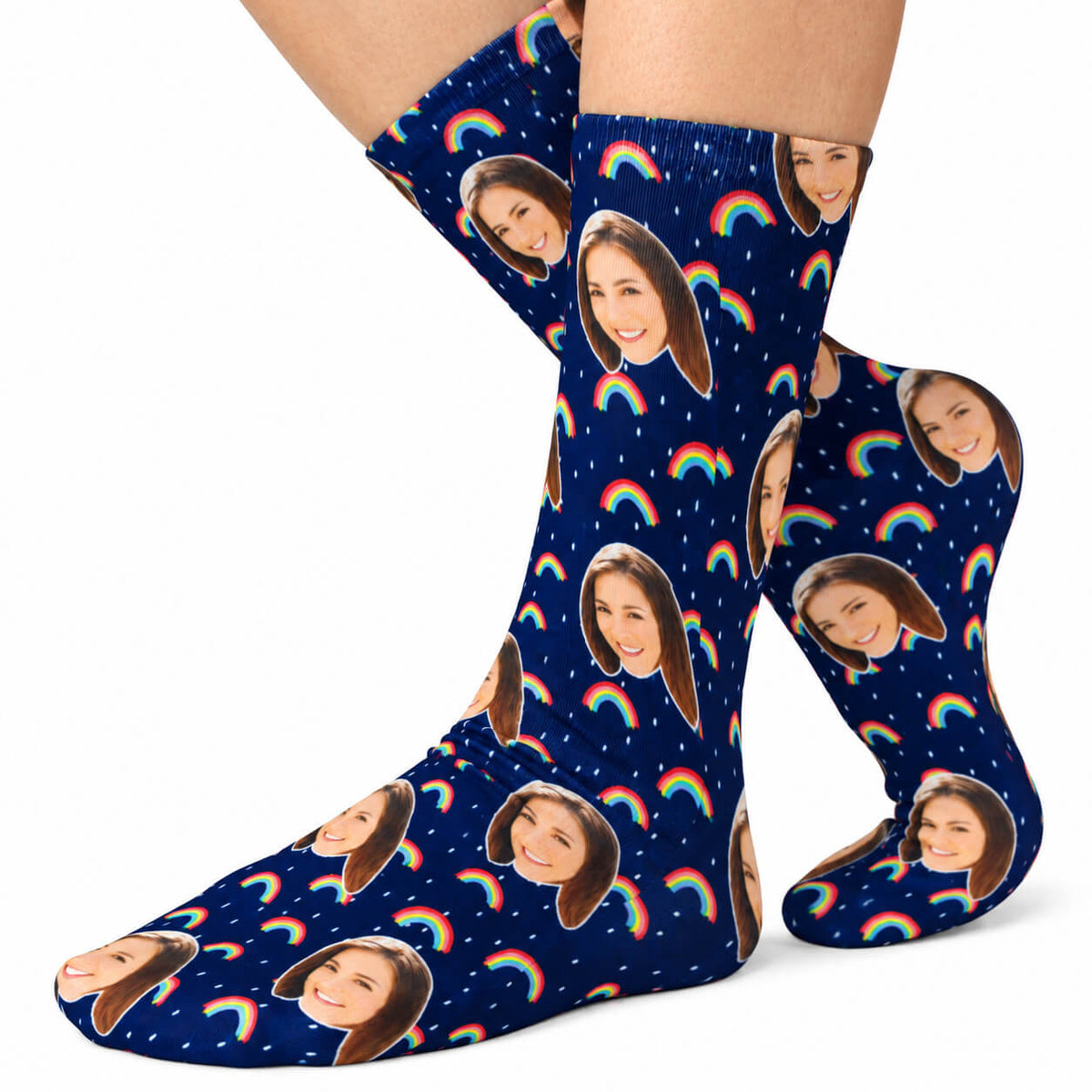Rainbow Face Socks