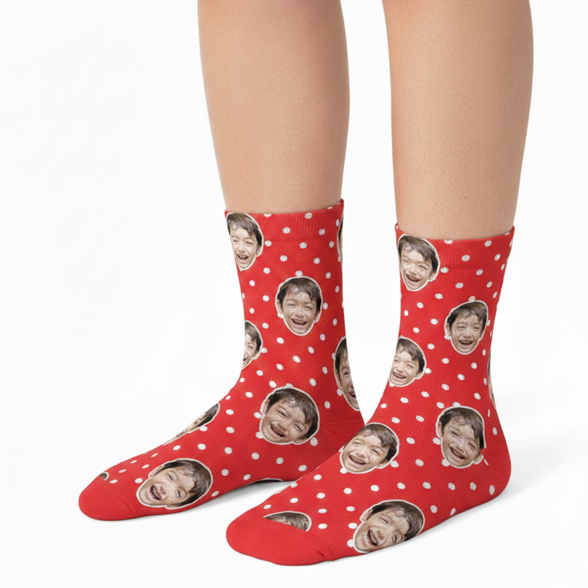 Spotty Face Kids Socks