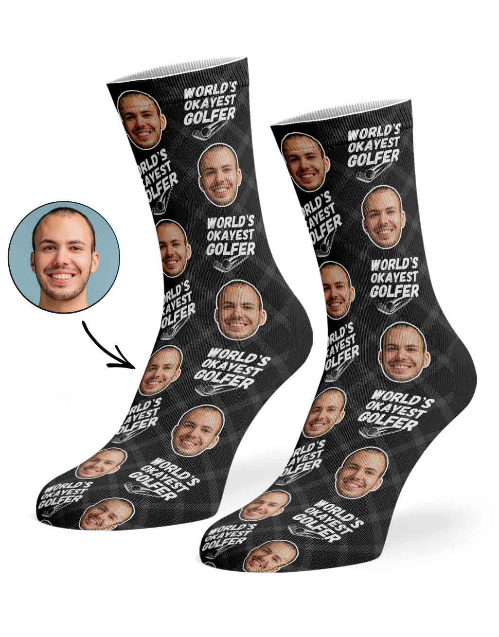 World's Okayest Golfer Socks