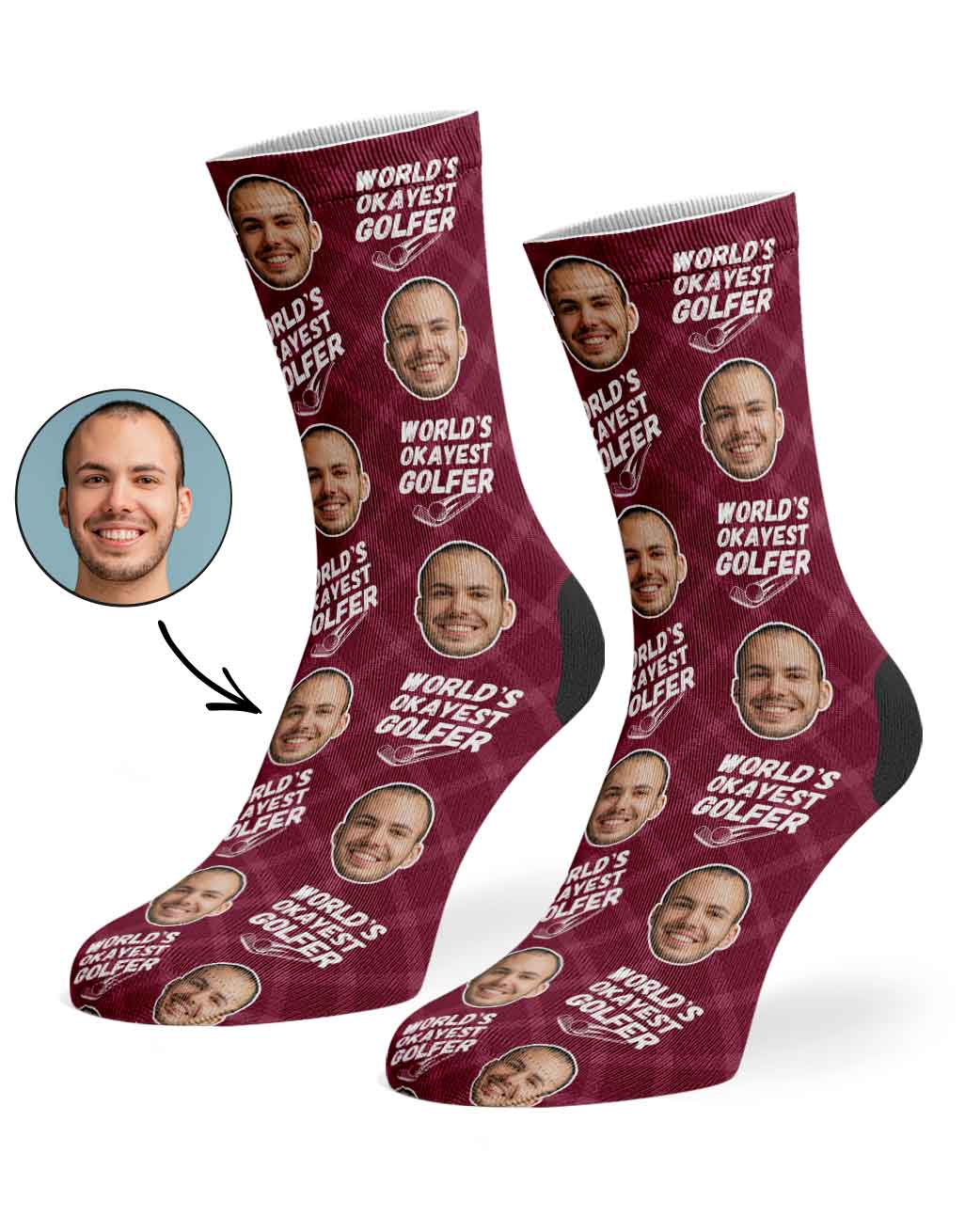 World's Okayest Golfer Socks