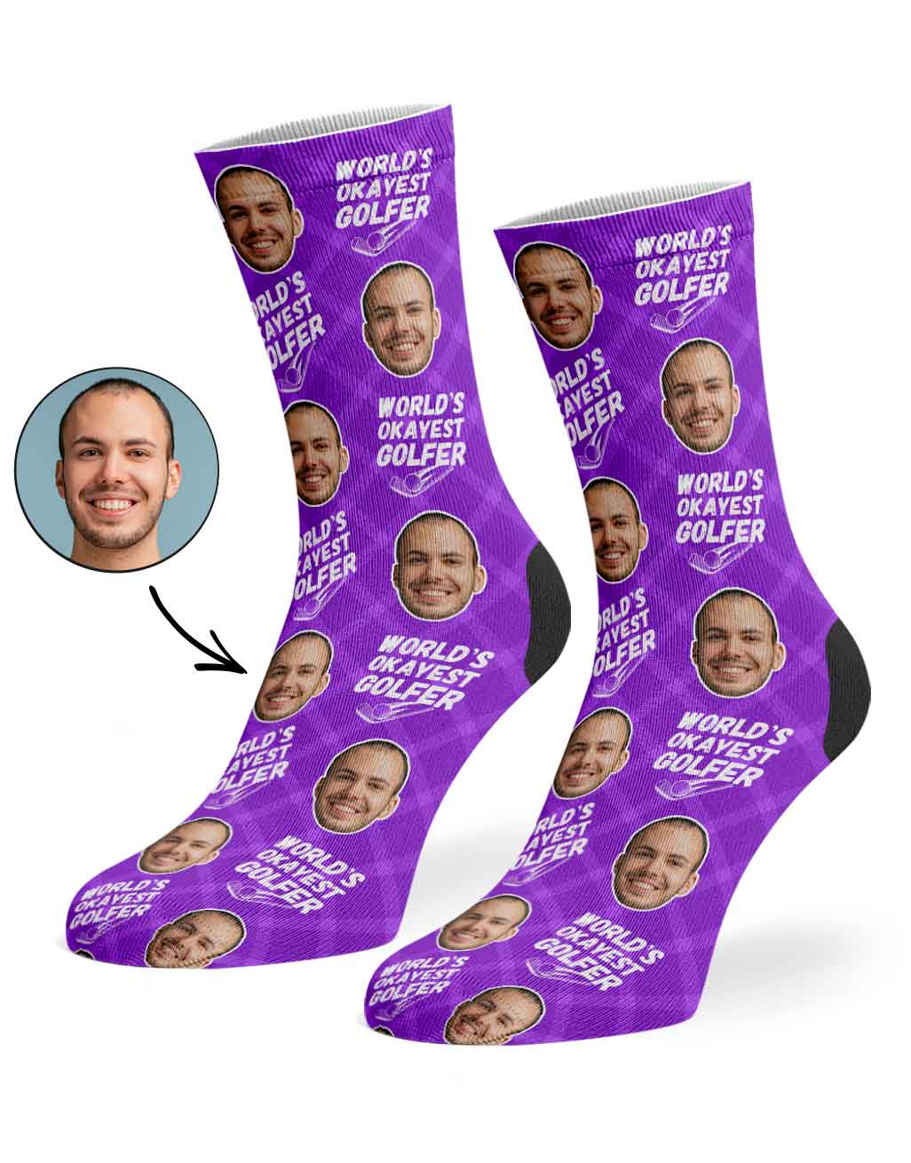 World's Okayest Golfer Socks