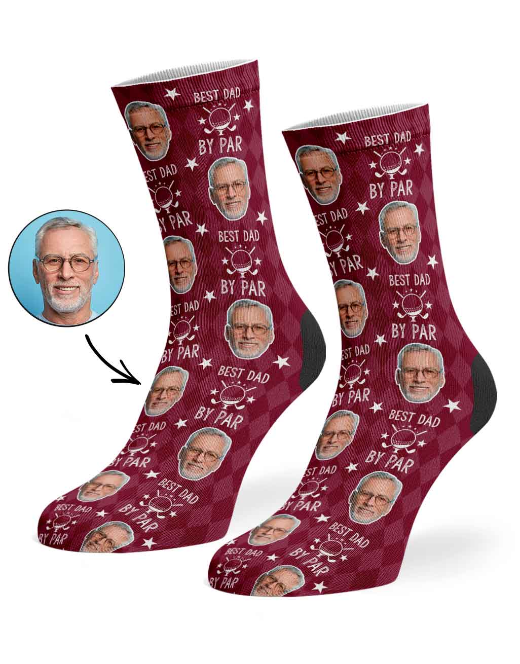 Best Dad By Par Socks
