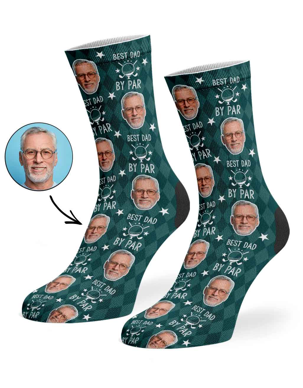 Best Dad By Par Socks
