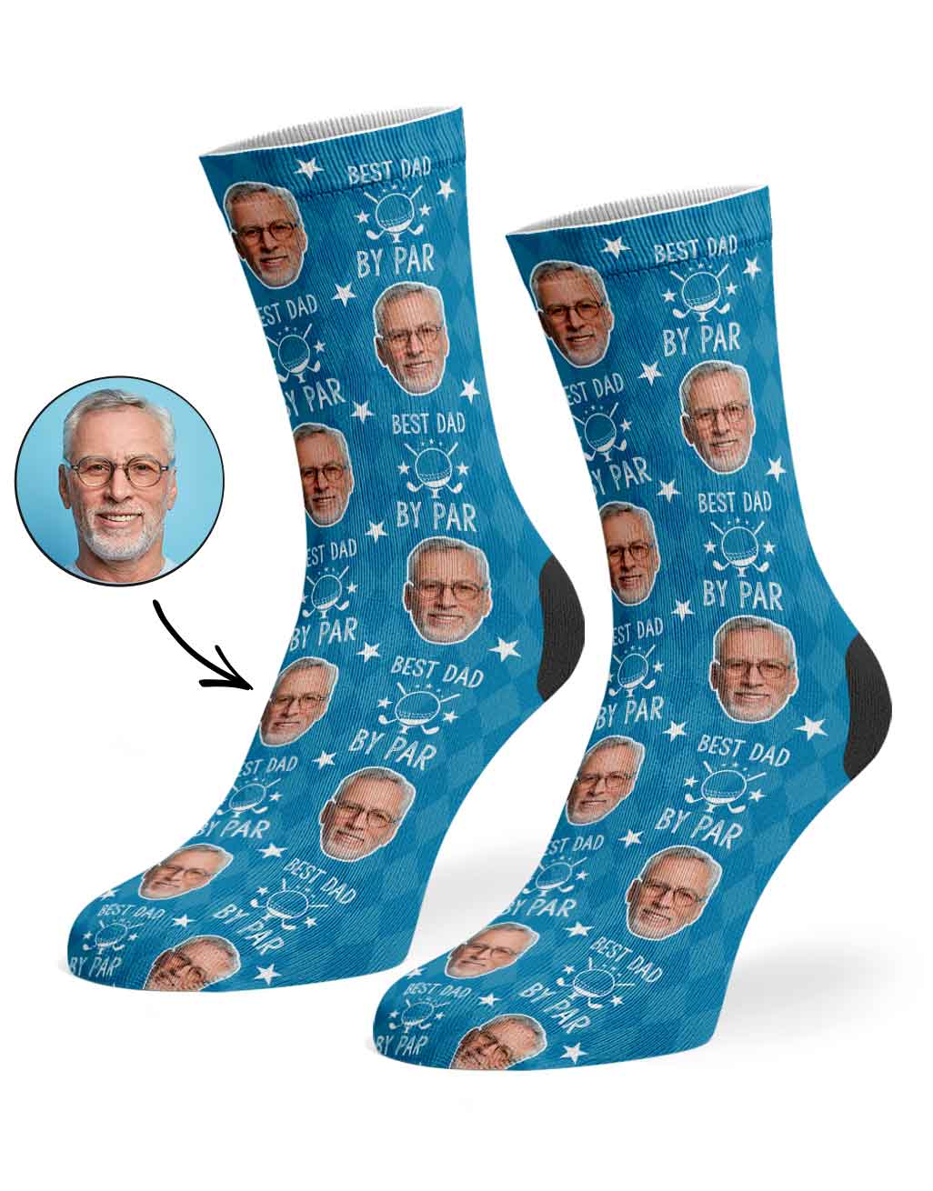 Best Dad By Par Socks