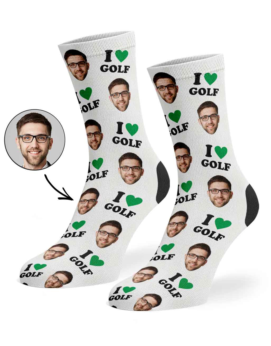 I Love Golf Socks