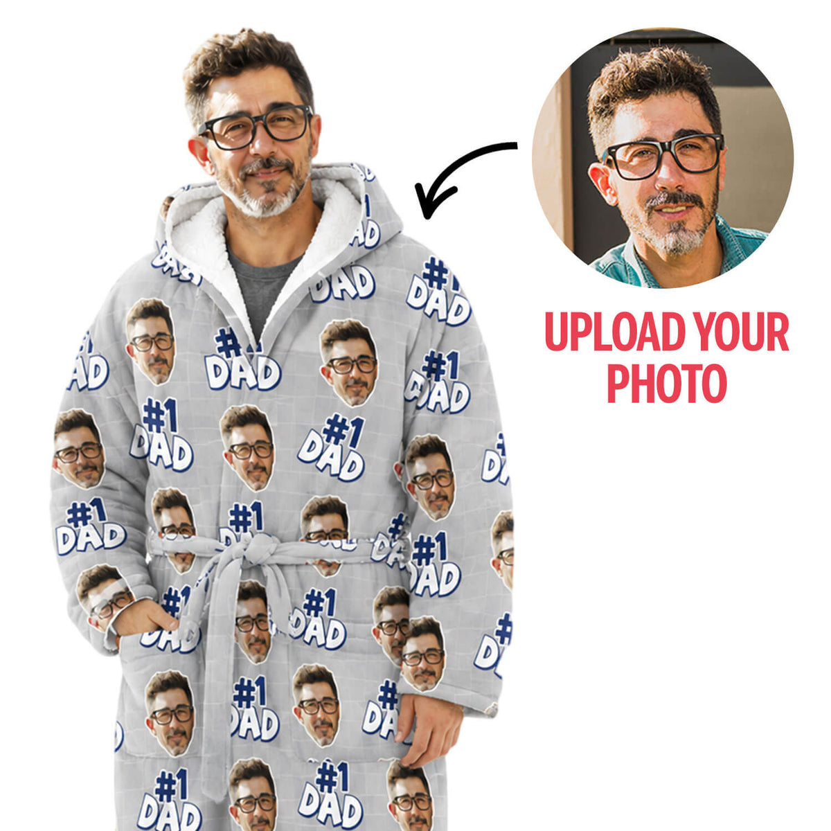 Number 1 Dad Personalised Dressing Gown