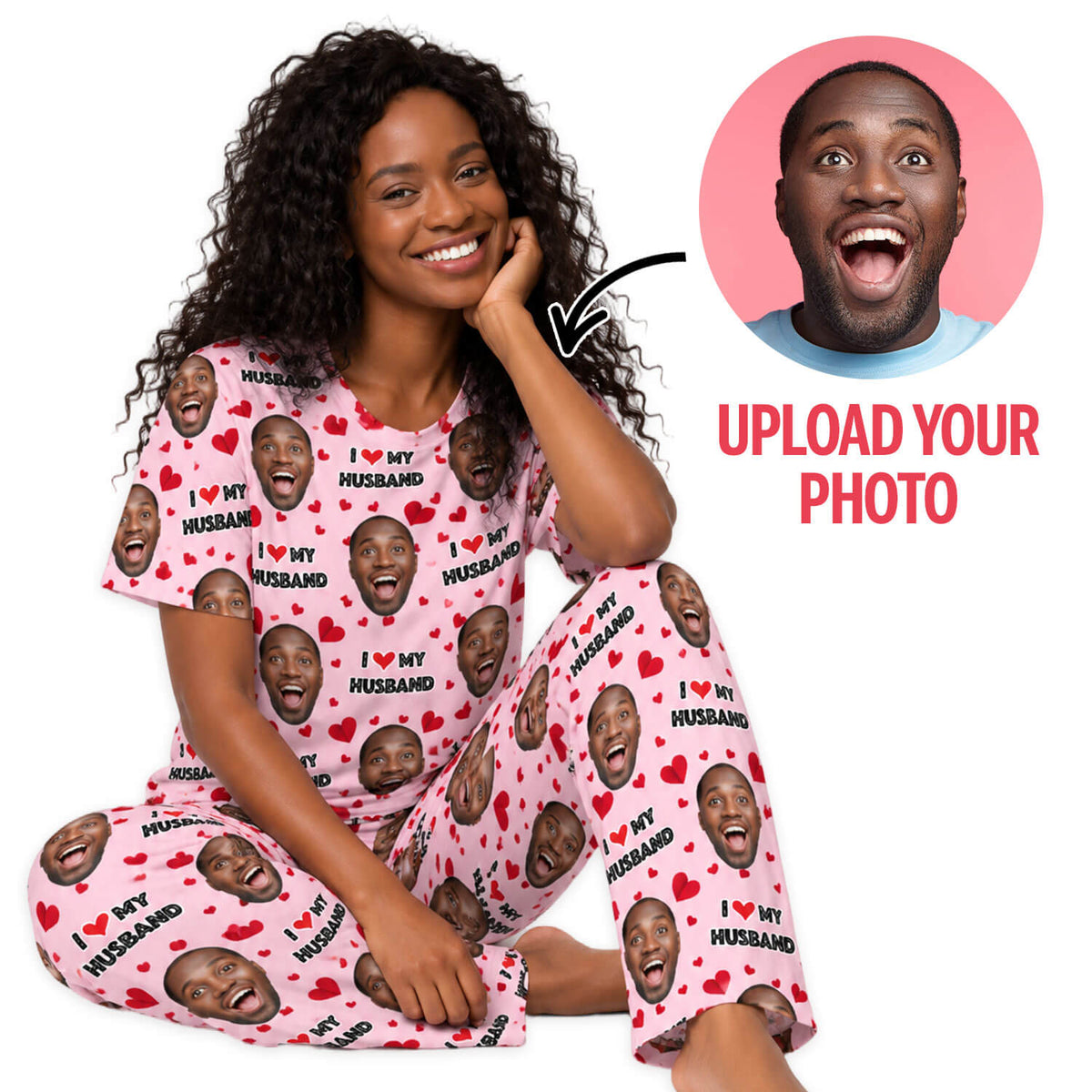 Women's I Love My Husband Pyjamas - Trouser Set