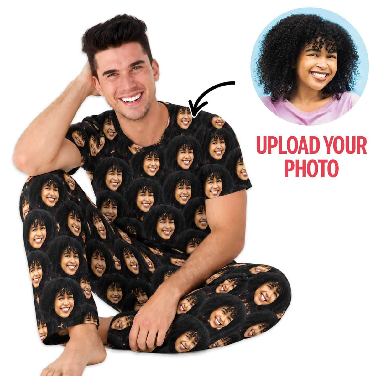 Men's Face Mash Pyjamas - Trouser Set