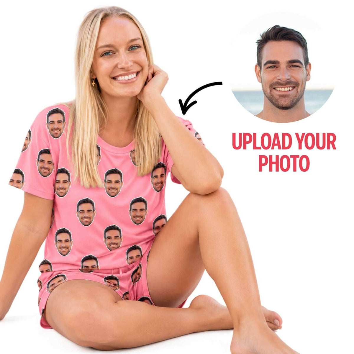 Your Face Women's Personalised PJs - Shorts Set