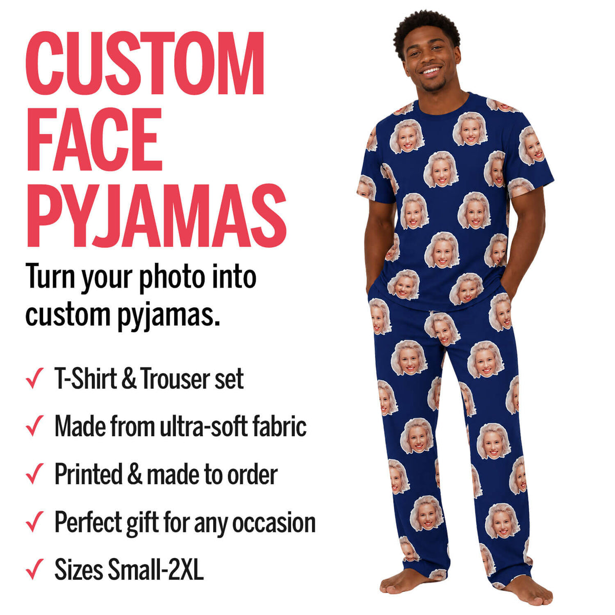 Your Face Men's Personalised Pyjamas - Trouser Set