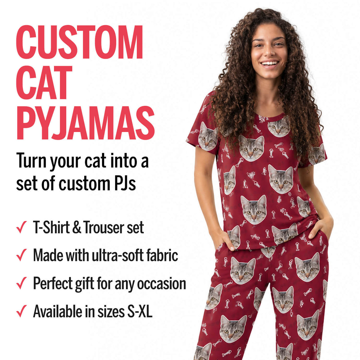 Your Cat Women's Personalised Pyjamas - Trouser Set