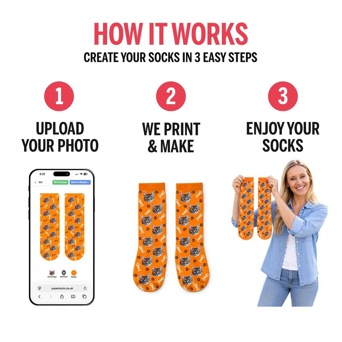 Your Cat Personalised Socks
