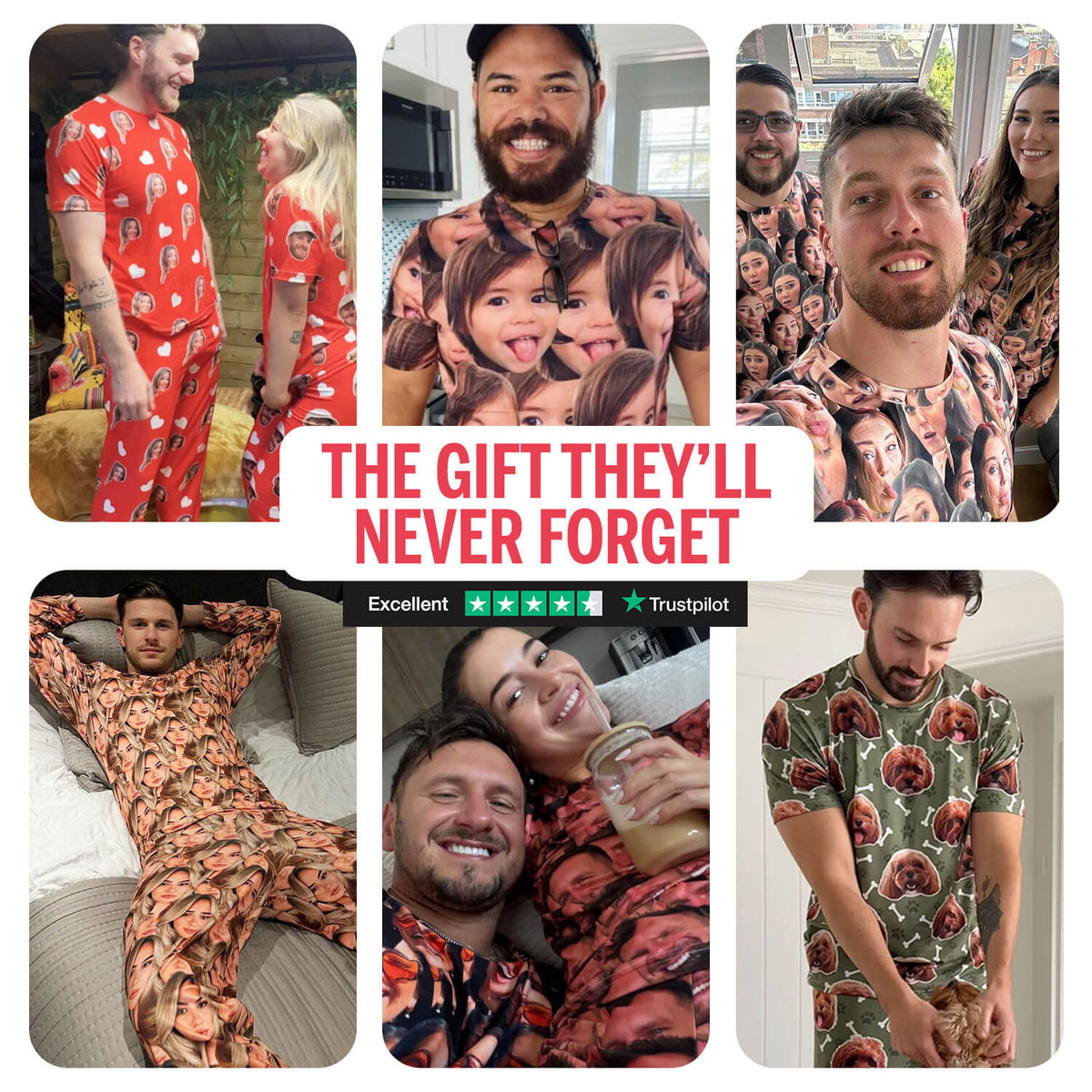 Your Message All Over Men's Personalised PJs - Shorts Set