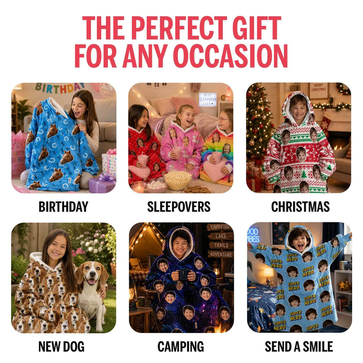 Xmas Chillzy Kids Hoodie Blanket