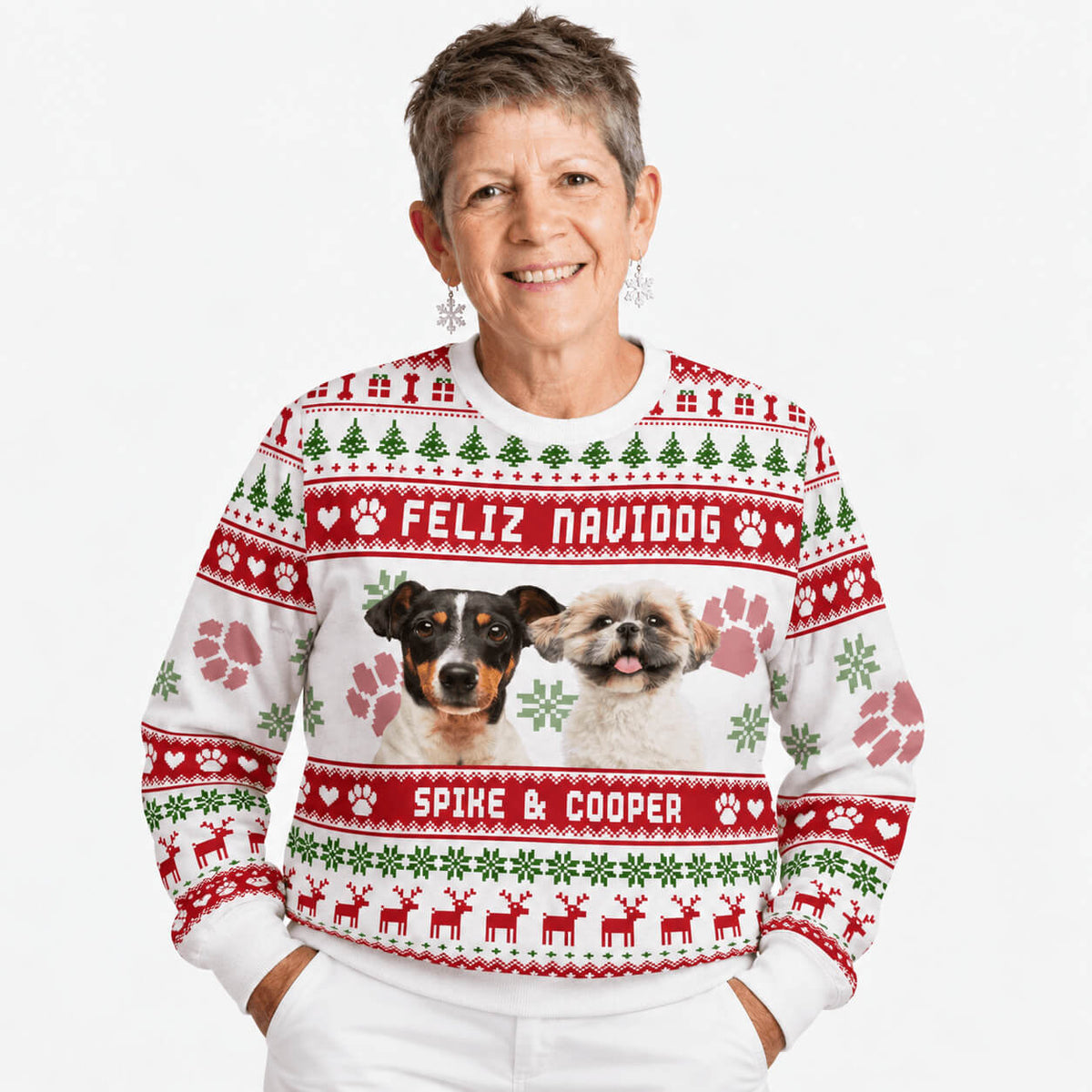 Feliz Navidog Personalised Christmas Jumper