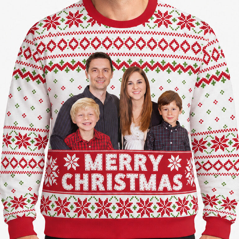 Your Photo Merry Christmas Personalised Jumper