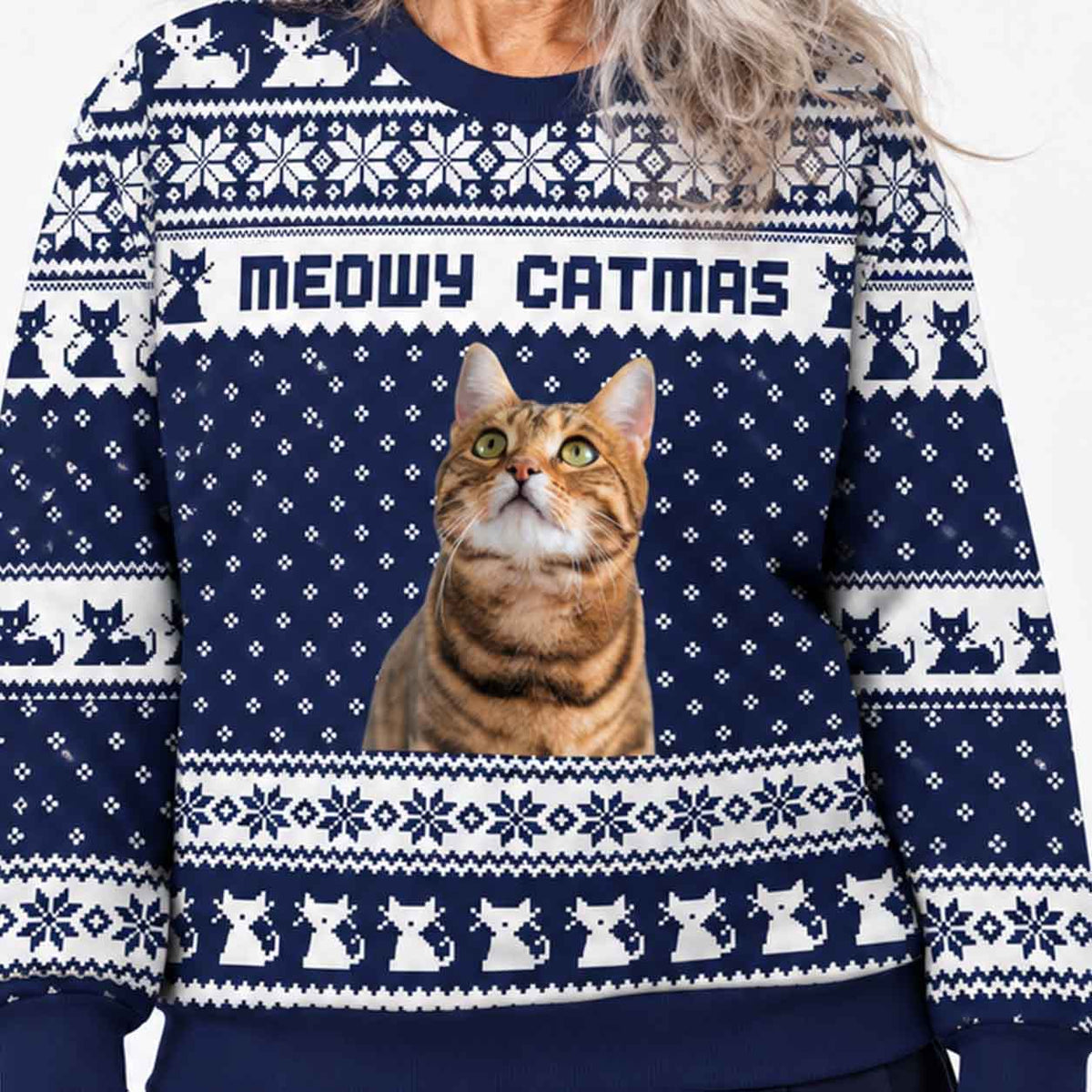 Meowy Catmas Funny Xmas Jumper