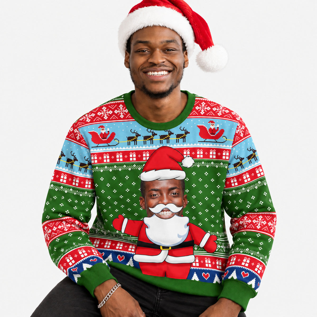 Santa Claus Me Personalised Christmas Jumper