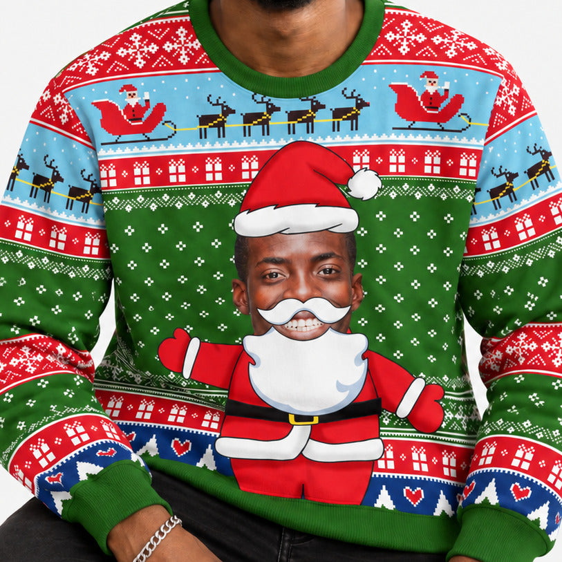 Santa Claus Me Personalised Christmas Jumper