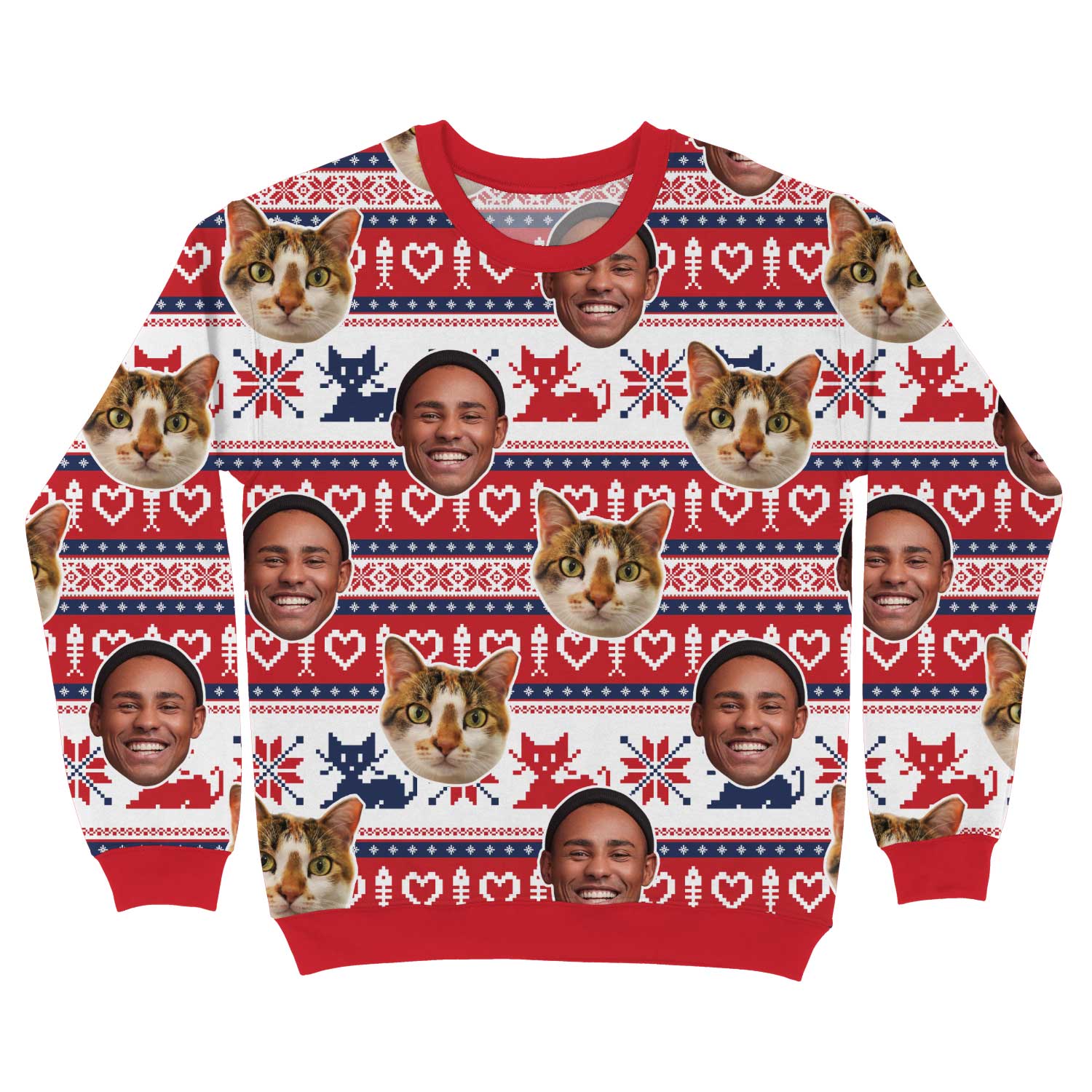 You & Your Cat Personalised Christmas Jumper