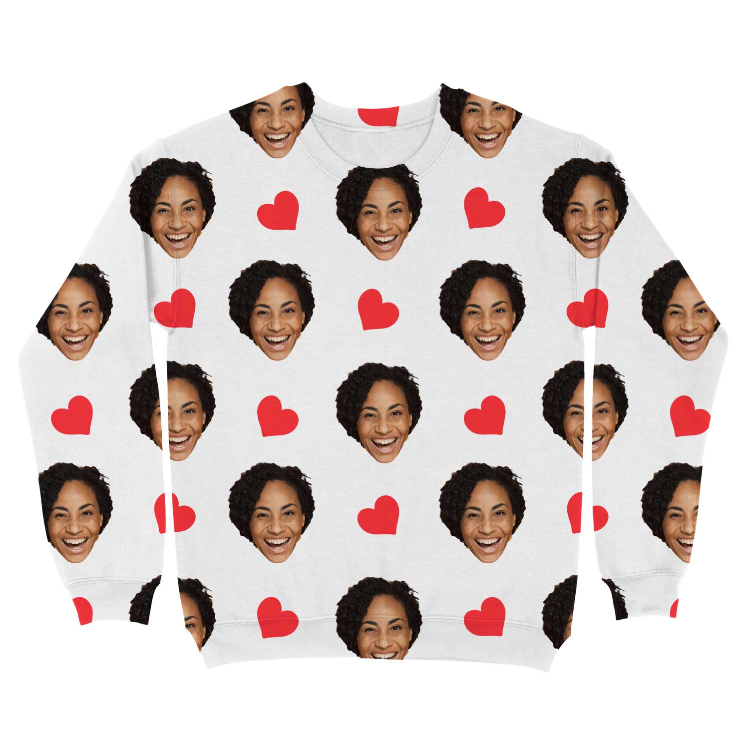 Red Hearts Personalised Sweatshirt