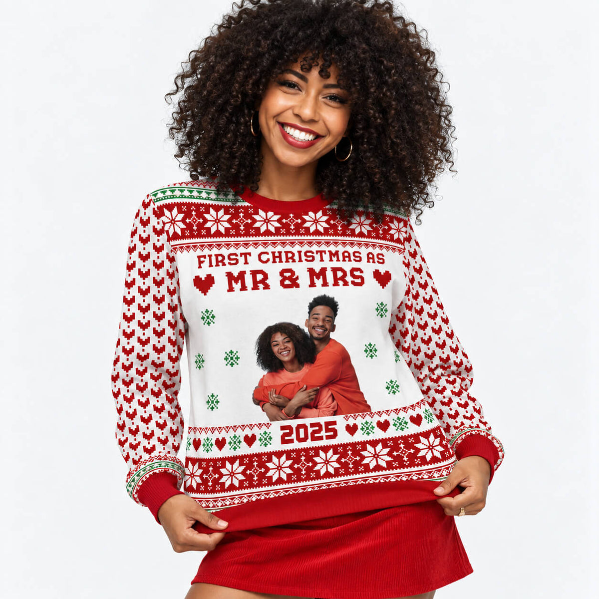 First Christmas as Mr & Mrs Personalised Christmas Jumper