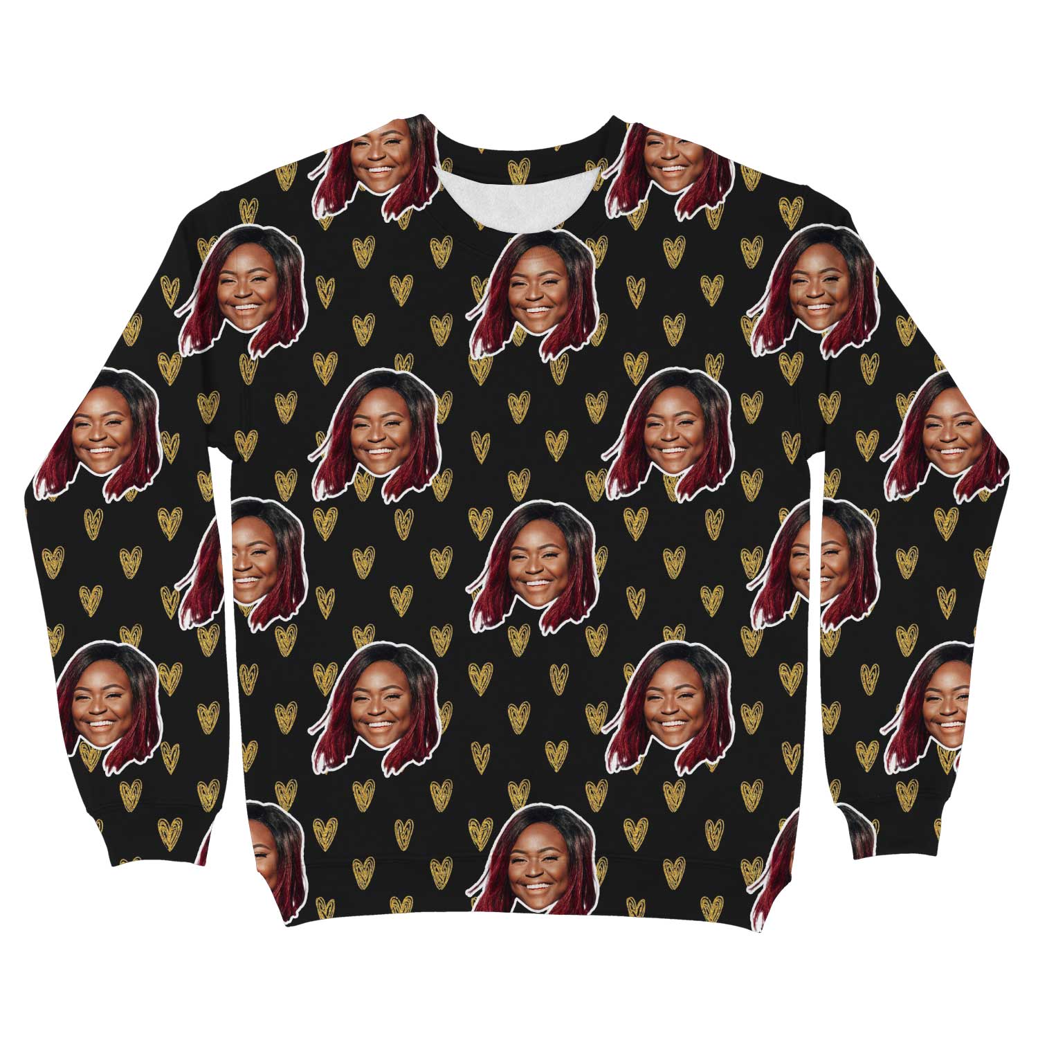 Gold Hearts Personalised Sweatshirt