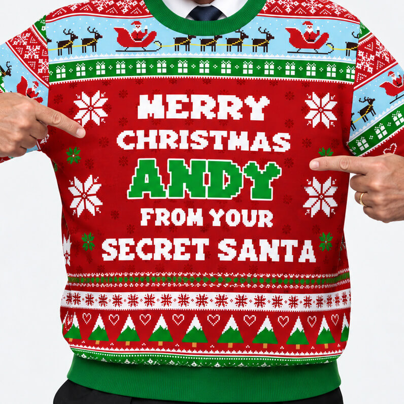 Merry Christmas From Your Secret Santa Personalised Christmas Jumper