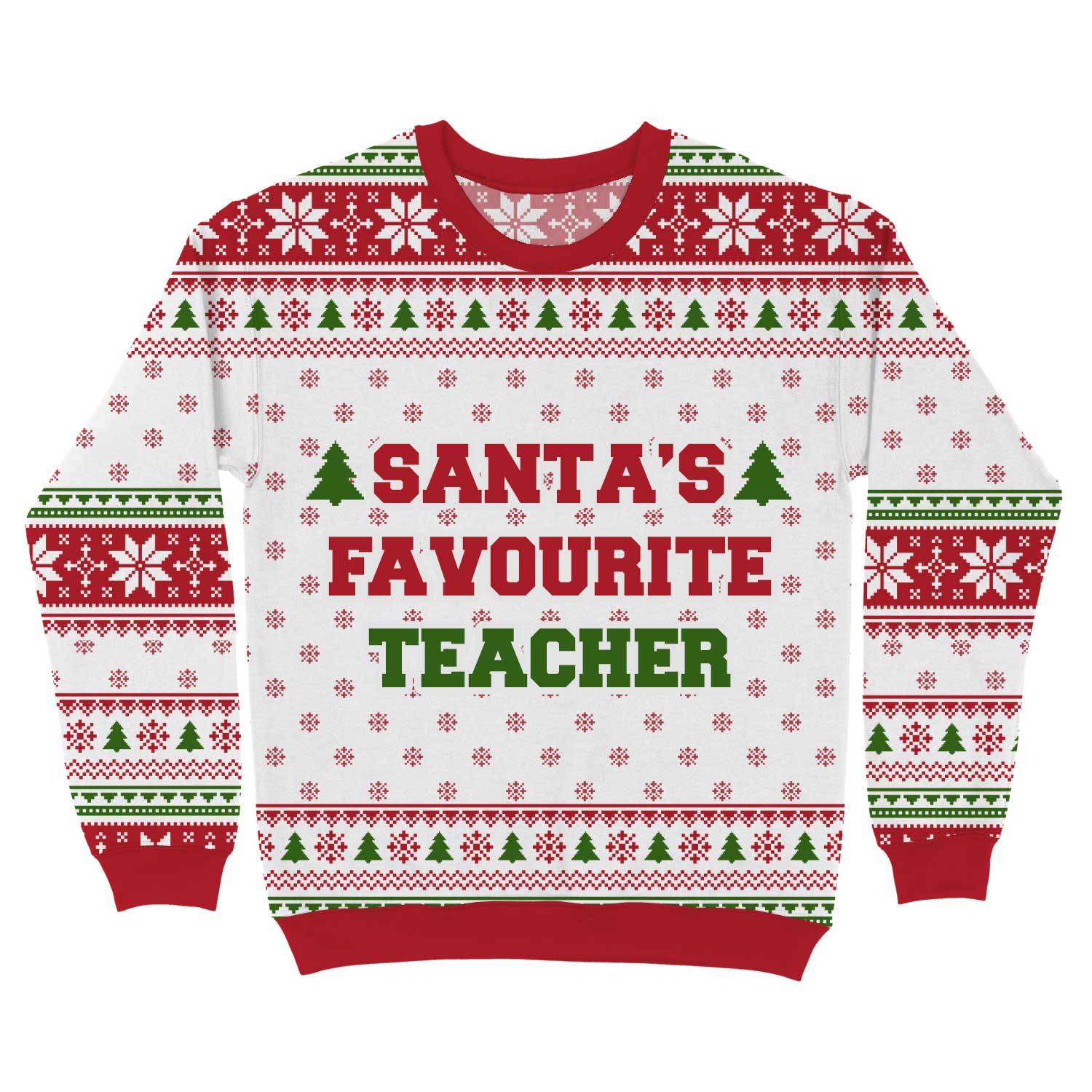 Santa's Favourite (Job Title Here) Personalised Christmas Jumper