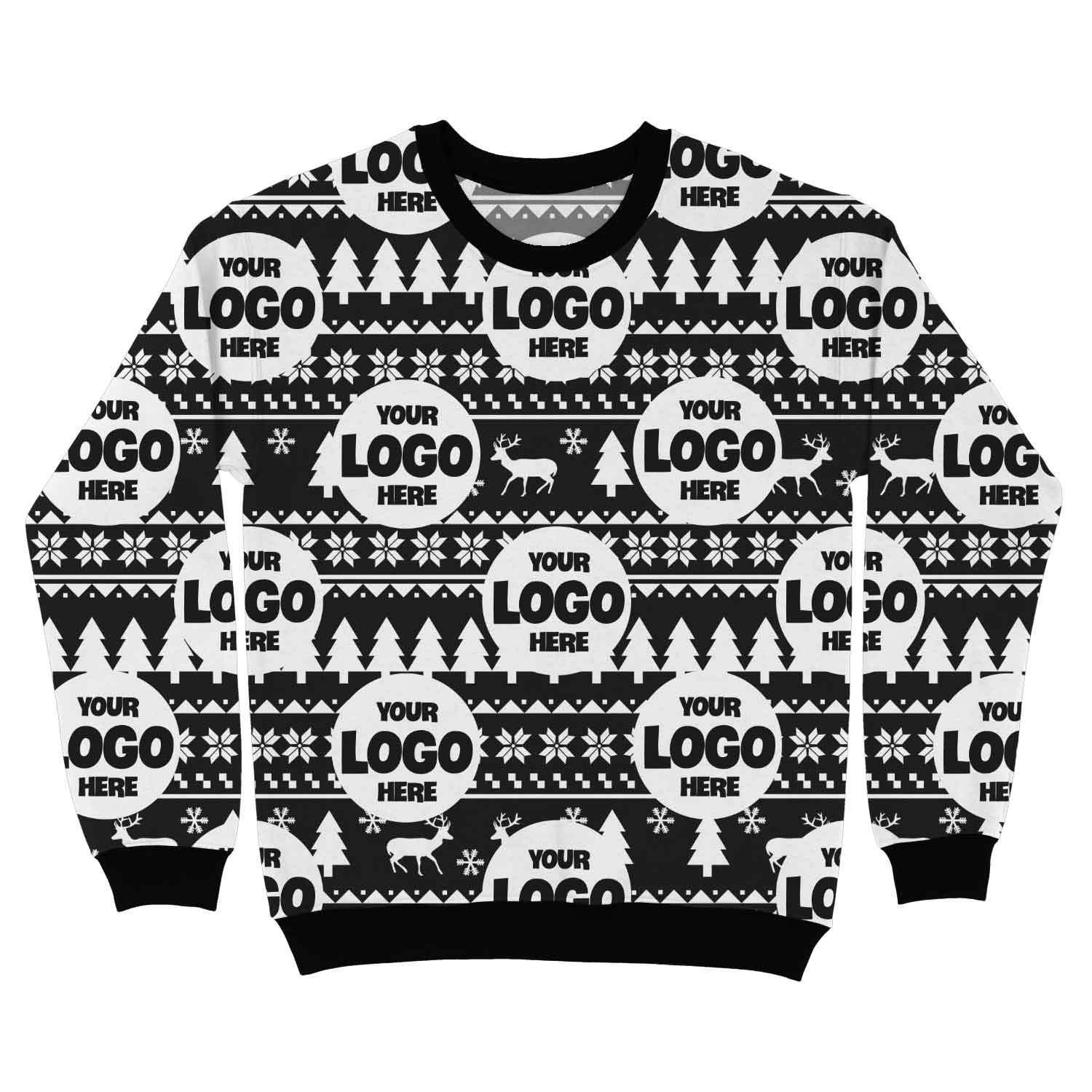 Your Logo Pattern Multi Personalised Christmas Jumper