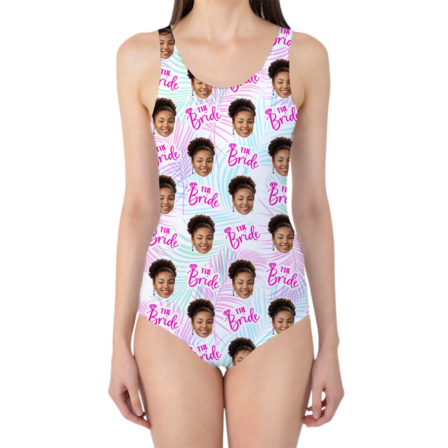 The Bride Face Pattern Swimsuit