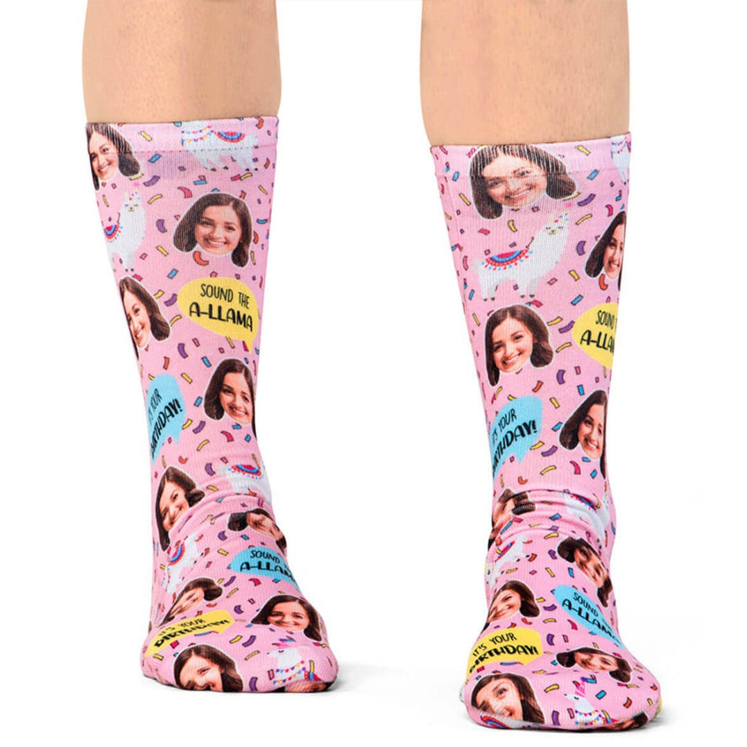 Llama Birthday Socks