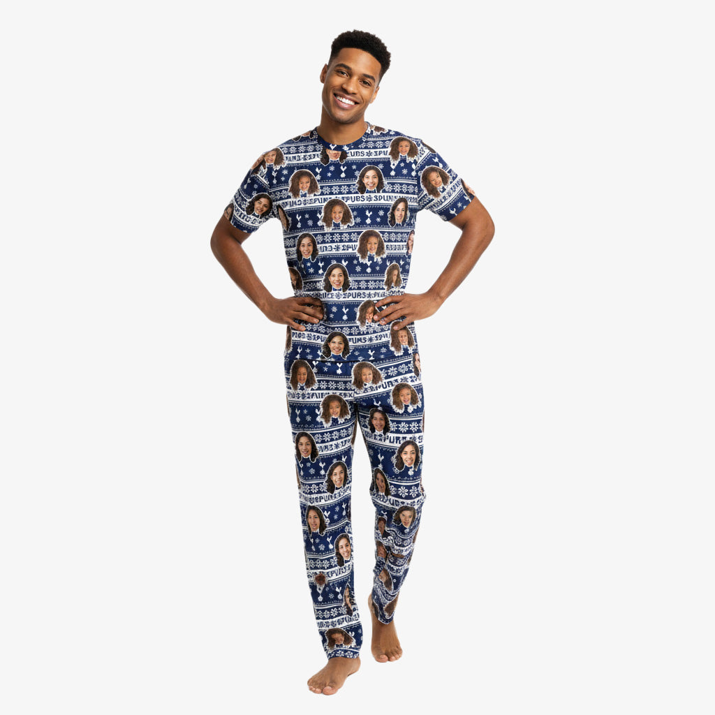 Spurs Christmas Men's Personalised Pyjamas - Trouser Set