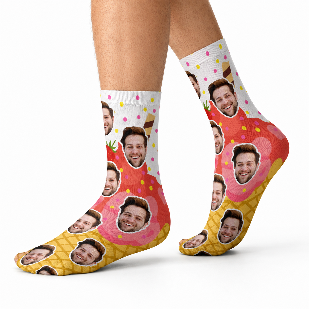 Strawberry Ice Cream Socks