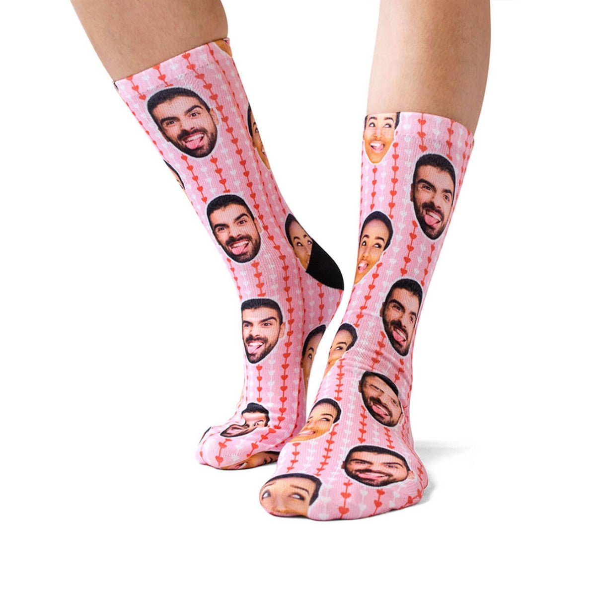 Striped Hearts Socks