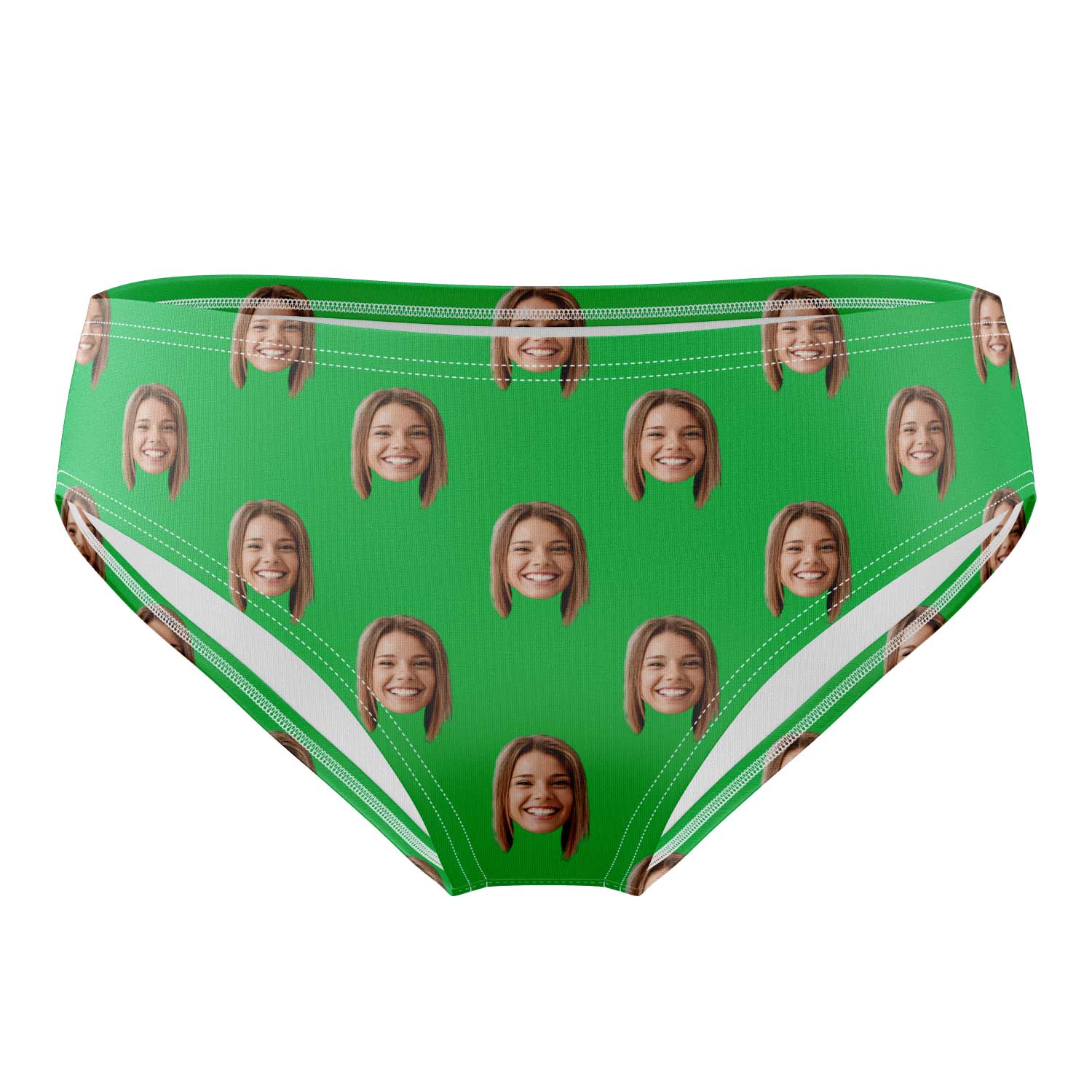 green personalised swim trunks
