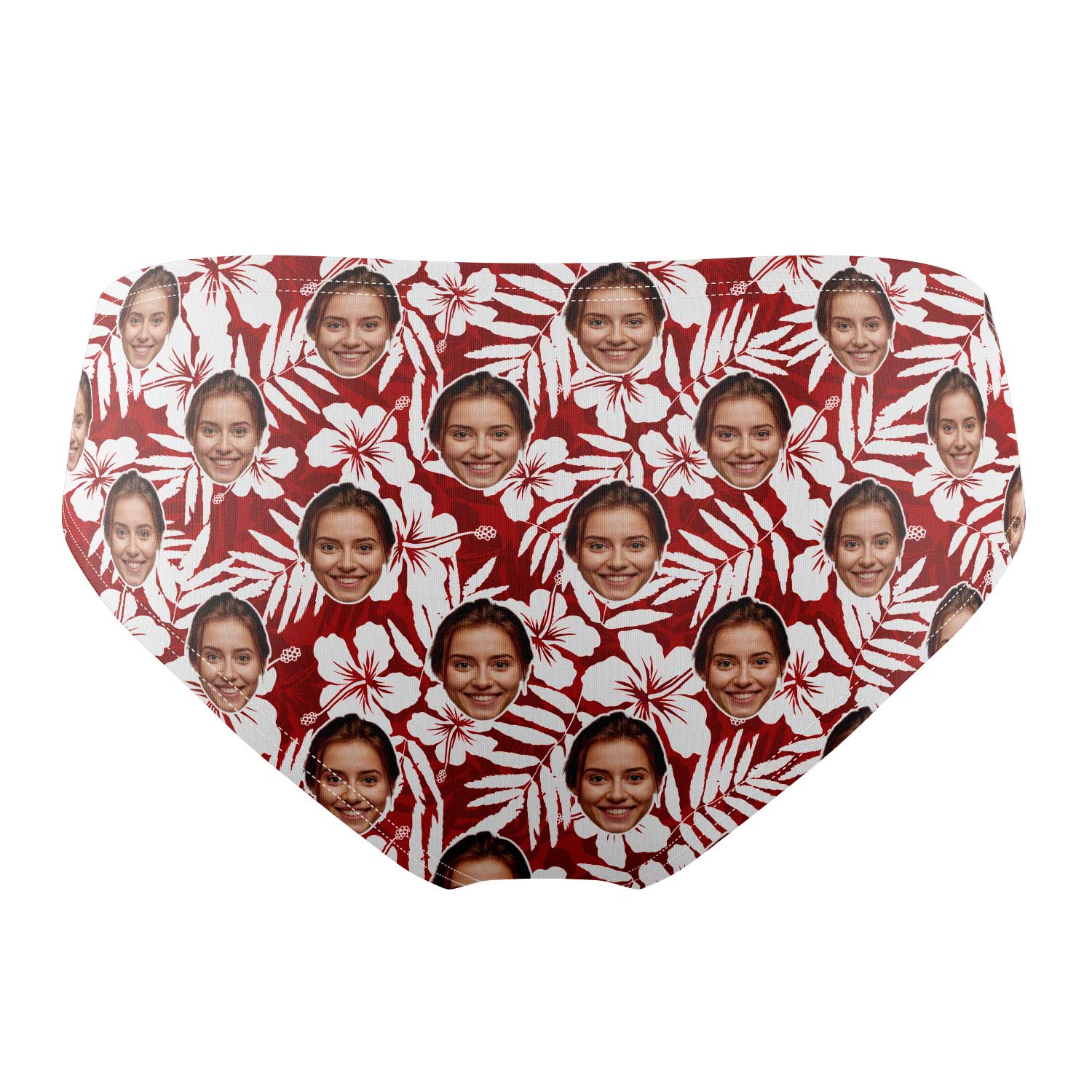 Hawaiian Red Personalised Swim Trunks