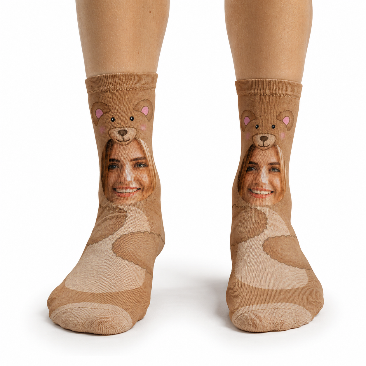 Teddy Bear Socks Personalised With Your Face