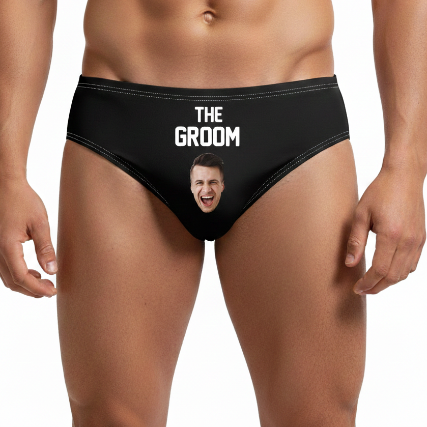 The Groom Swim Trunks Personalised With Face