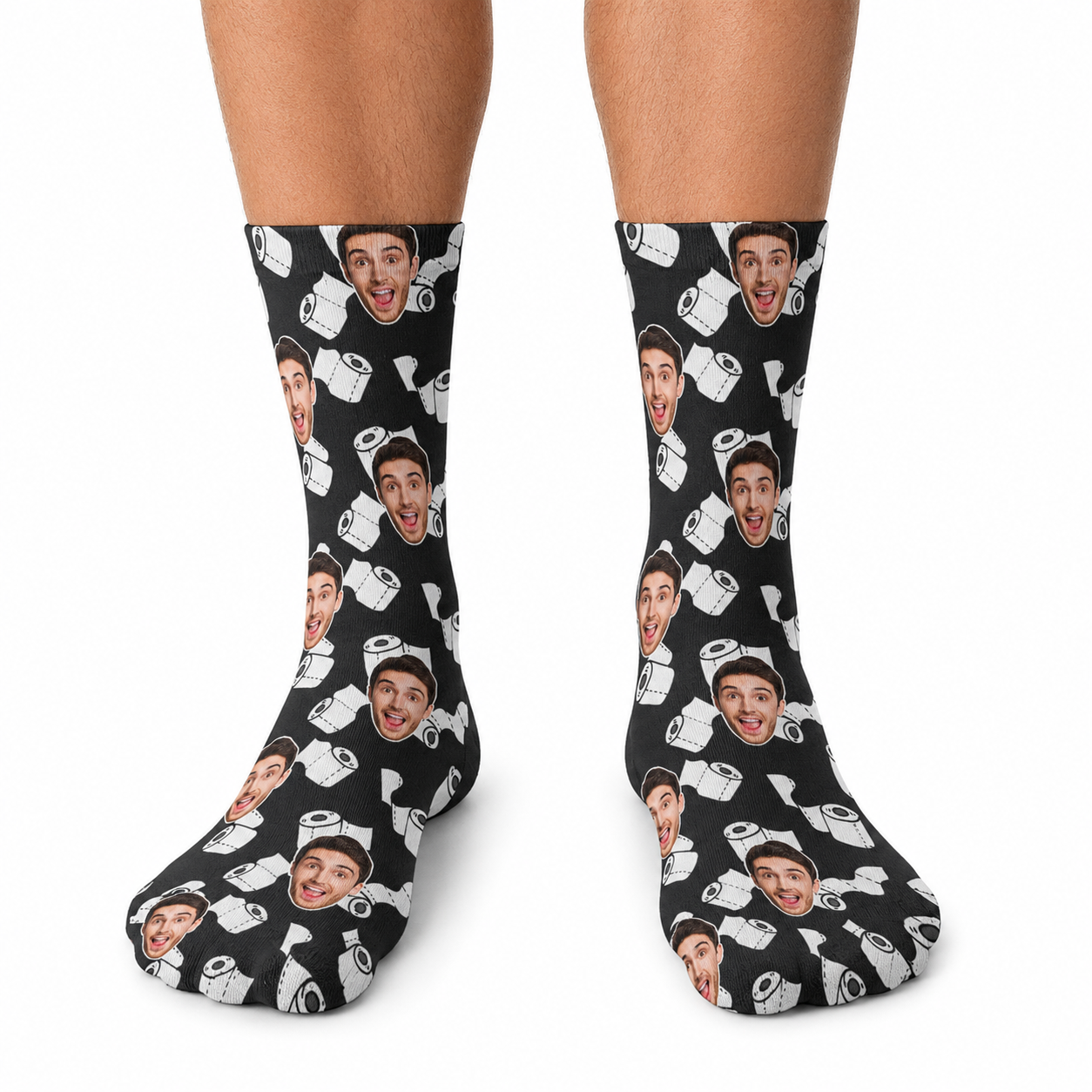 Toilet Roll Pattern Socks