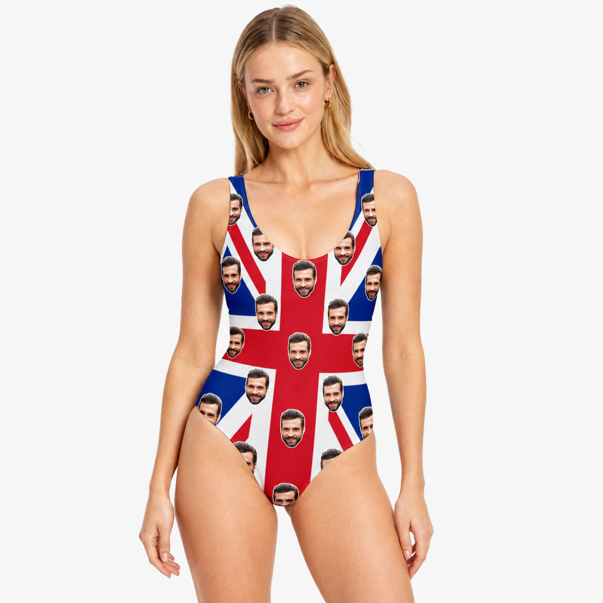 Union Jack Flag Personalised Face Swimsuit