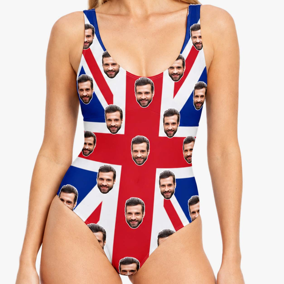 Union Jack Flag Personalised Face Swimsuit