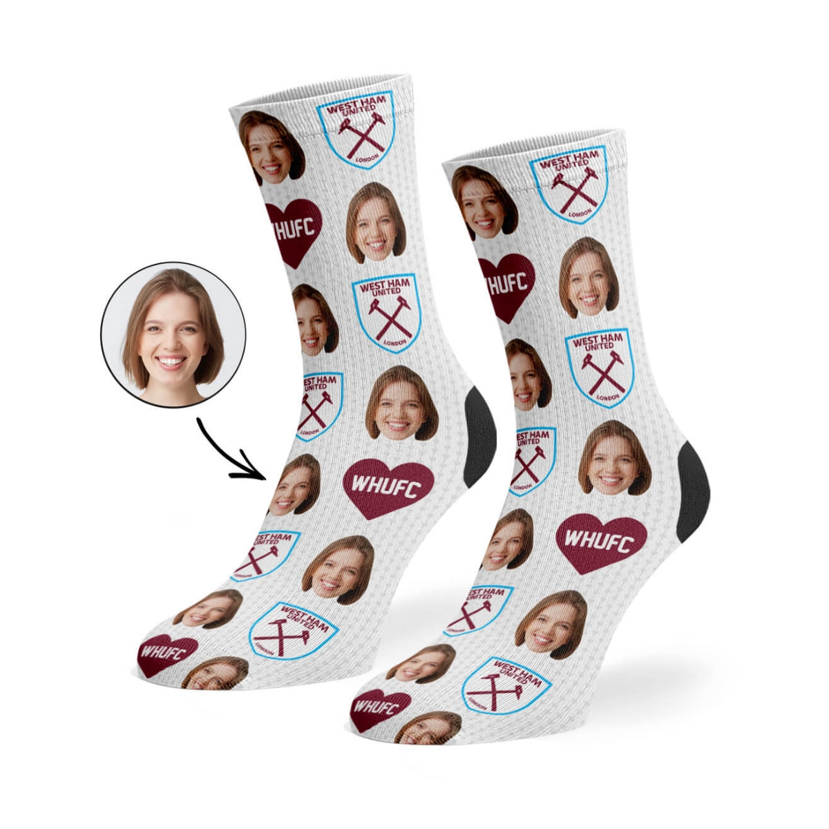 WHU Hearts Socks