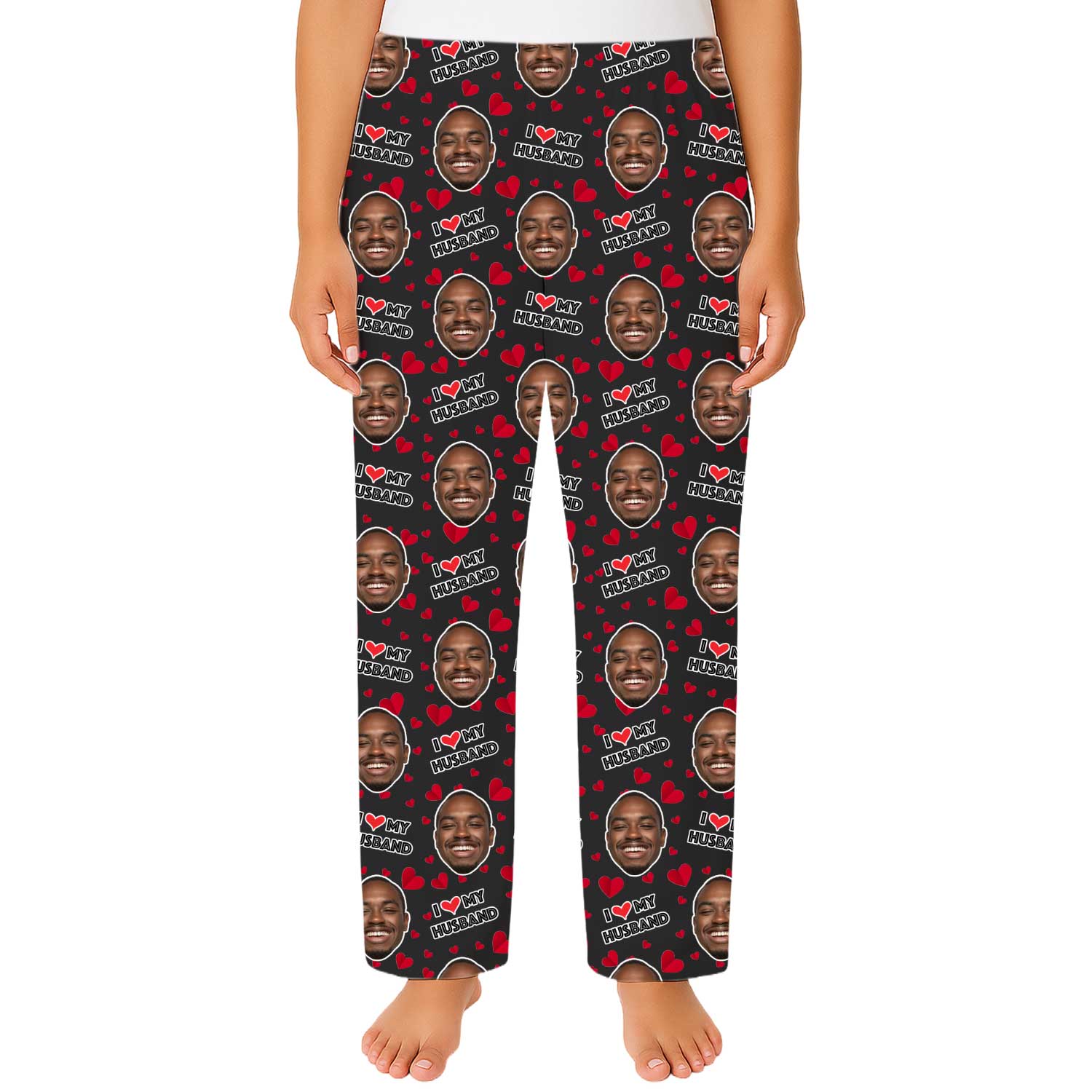 I Love My Husband Custom Women's PJ Bottoms