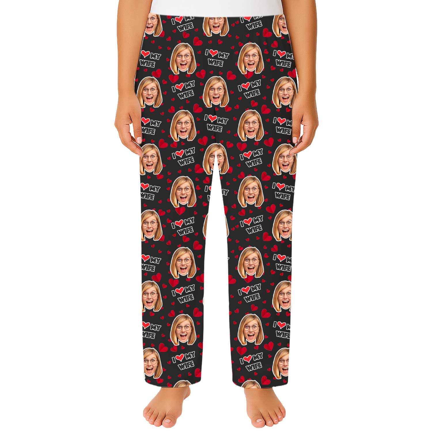 I Love My Wife Custom Women's PJ Bottoms