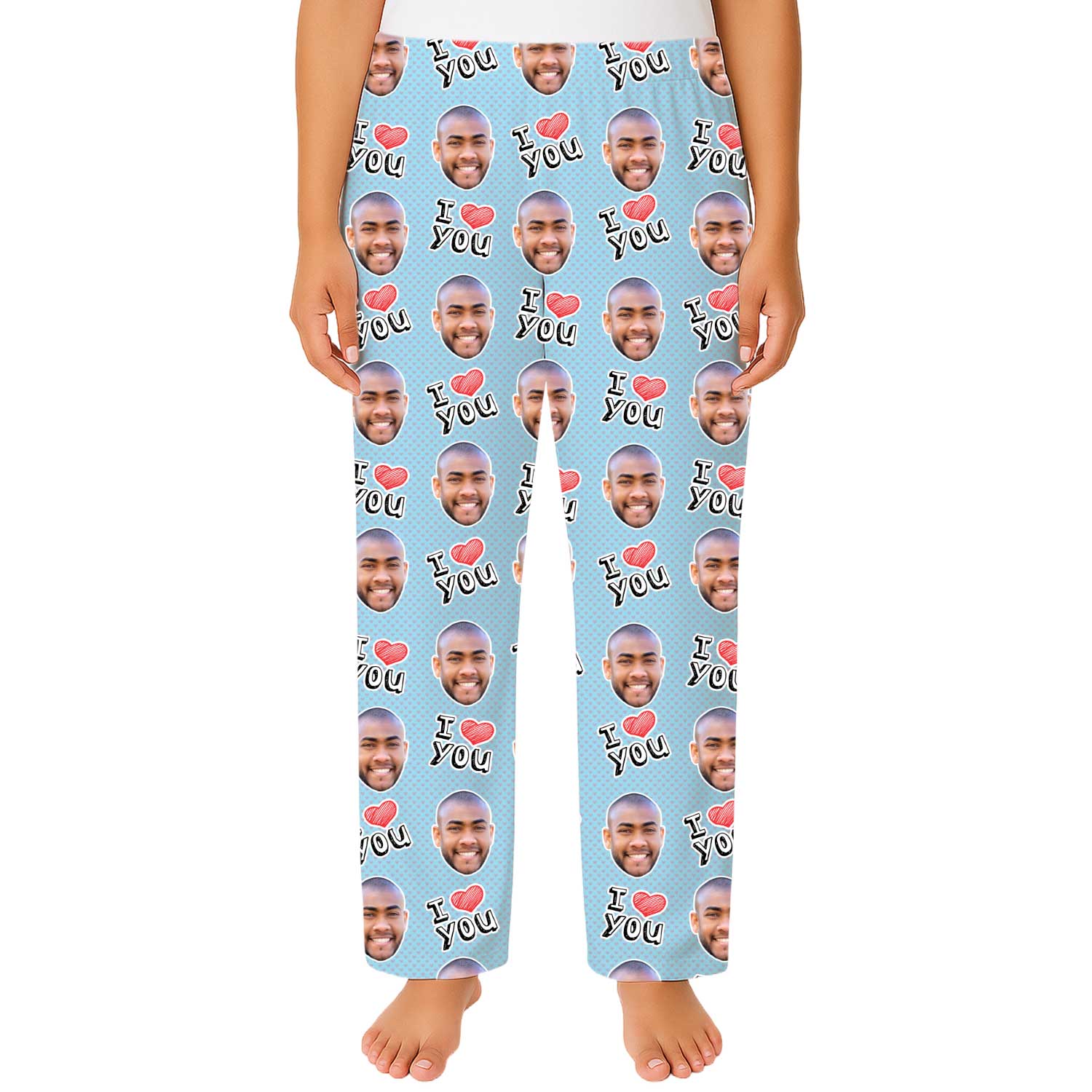 Women's I Heart You Personalised PJ Bottoms