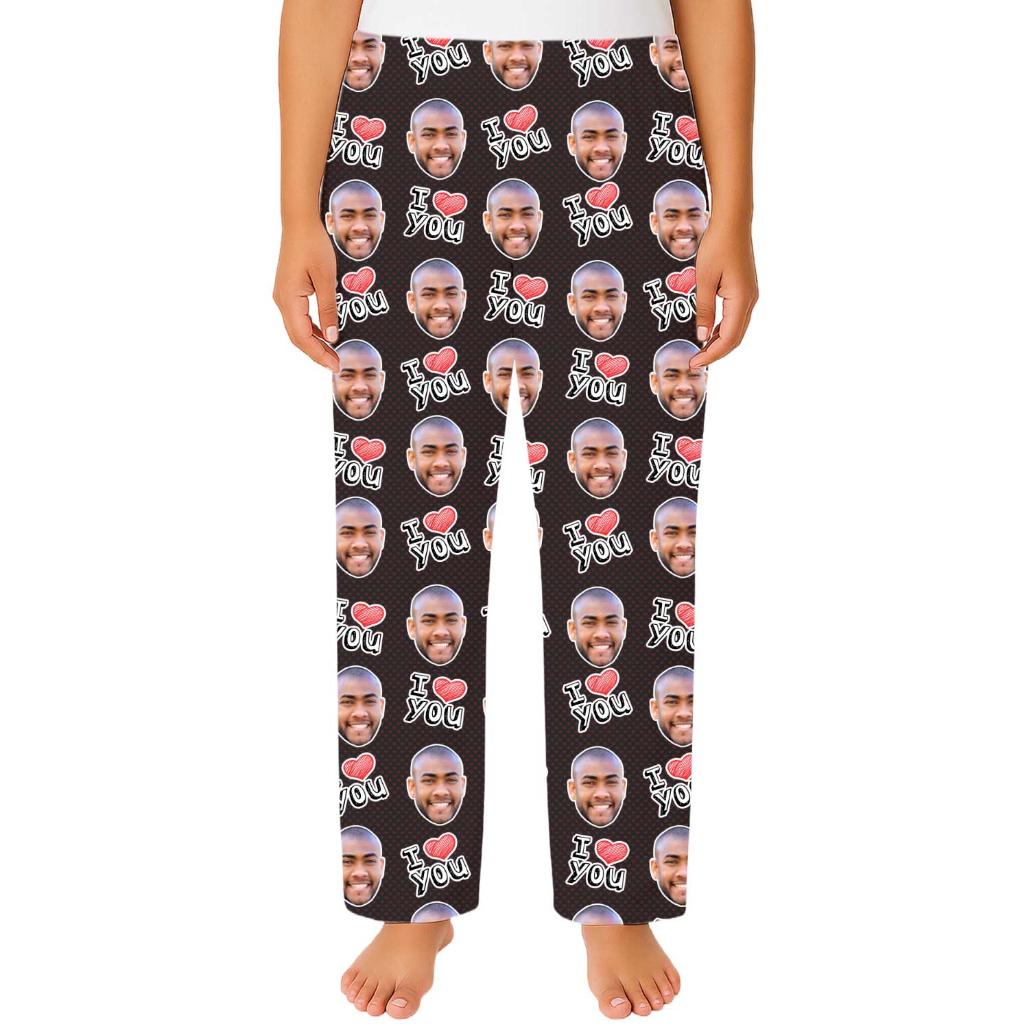 Women's I Heart You Personalised PJ Bottoms