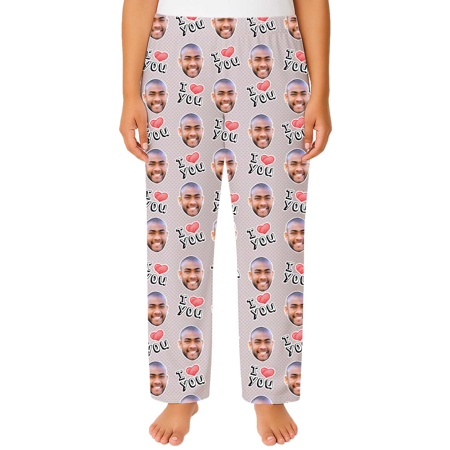 Women's I Heart You Personalised PJ Bottoms
