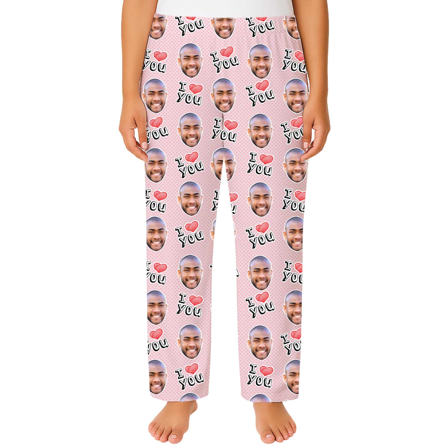 Women's I Heart You Personalised PJ Bottoms