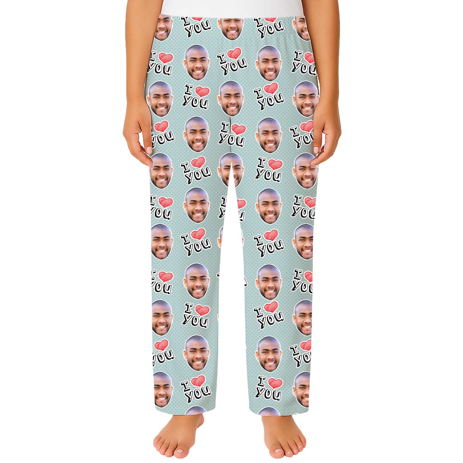 Women's I Heart You Personalised PJ Bottoms